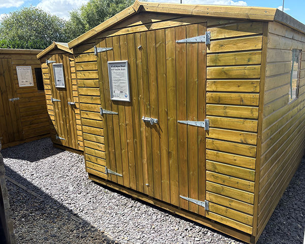 See our garden shed display area